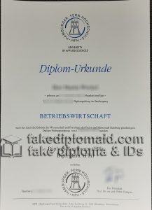 Phony HFH diploma-Urkunde, Hamburger Fern-Hochschule degrees