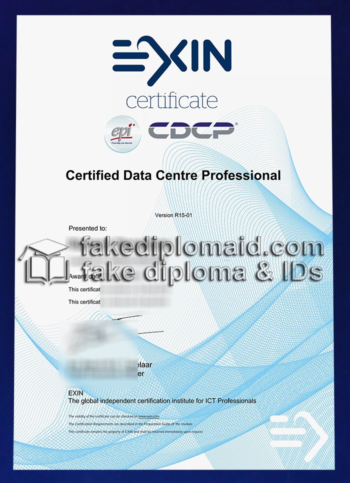 EXIN CDCP Certificate