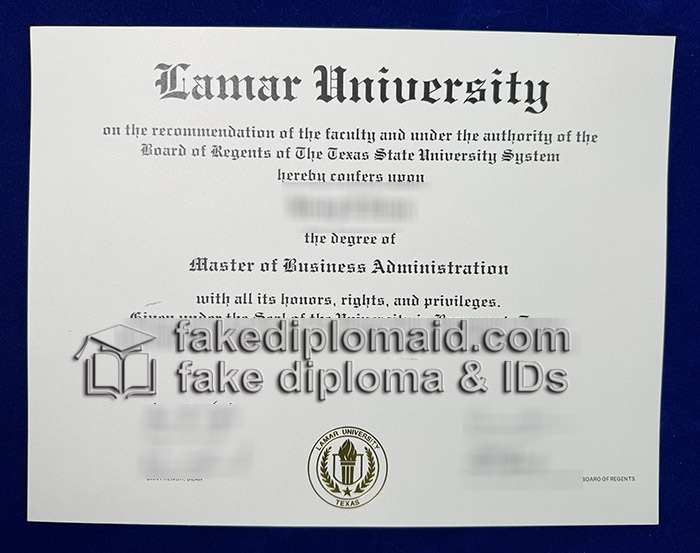 Lamar University Diploma