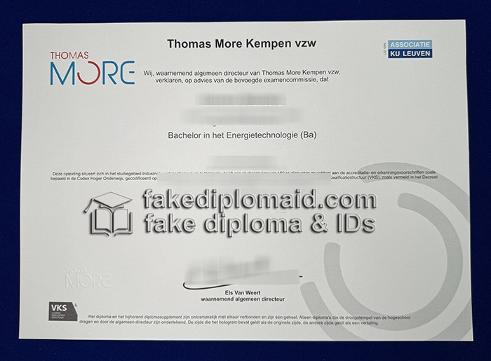 Thomas More Hogeschool Diploma